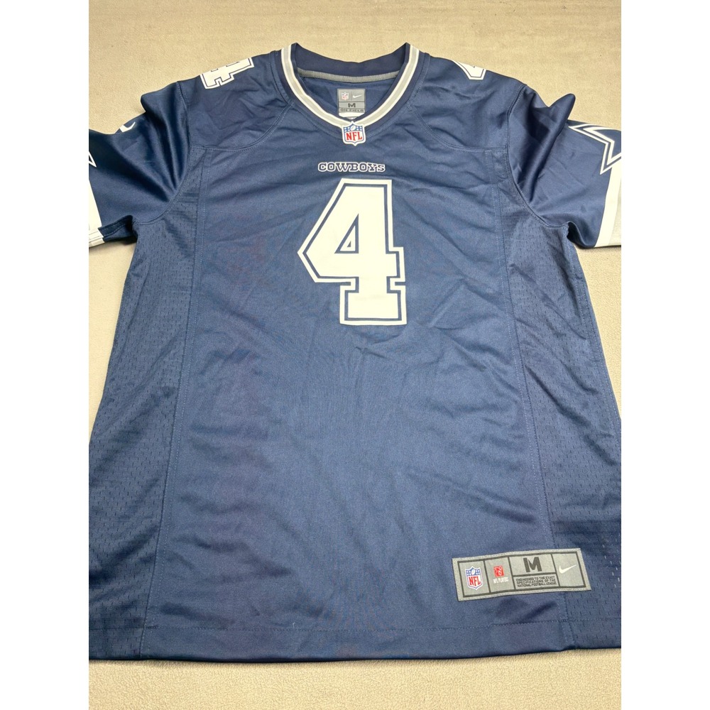 Dallas Cowboys Nike Dak Prescott 4 NFL Jersey Mens Medium Navy Blue